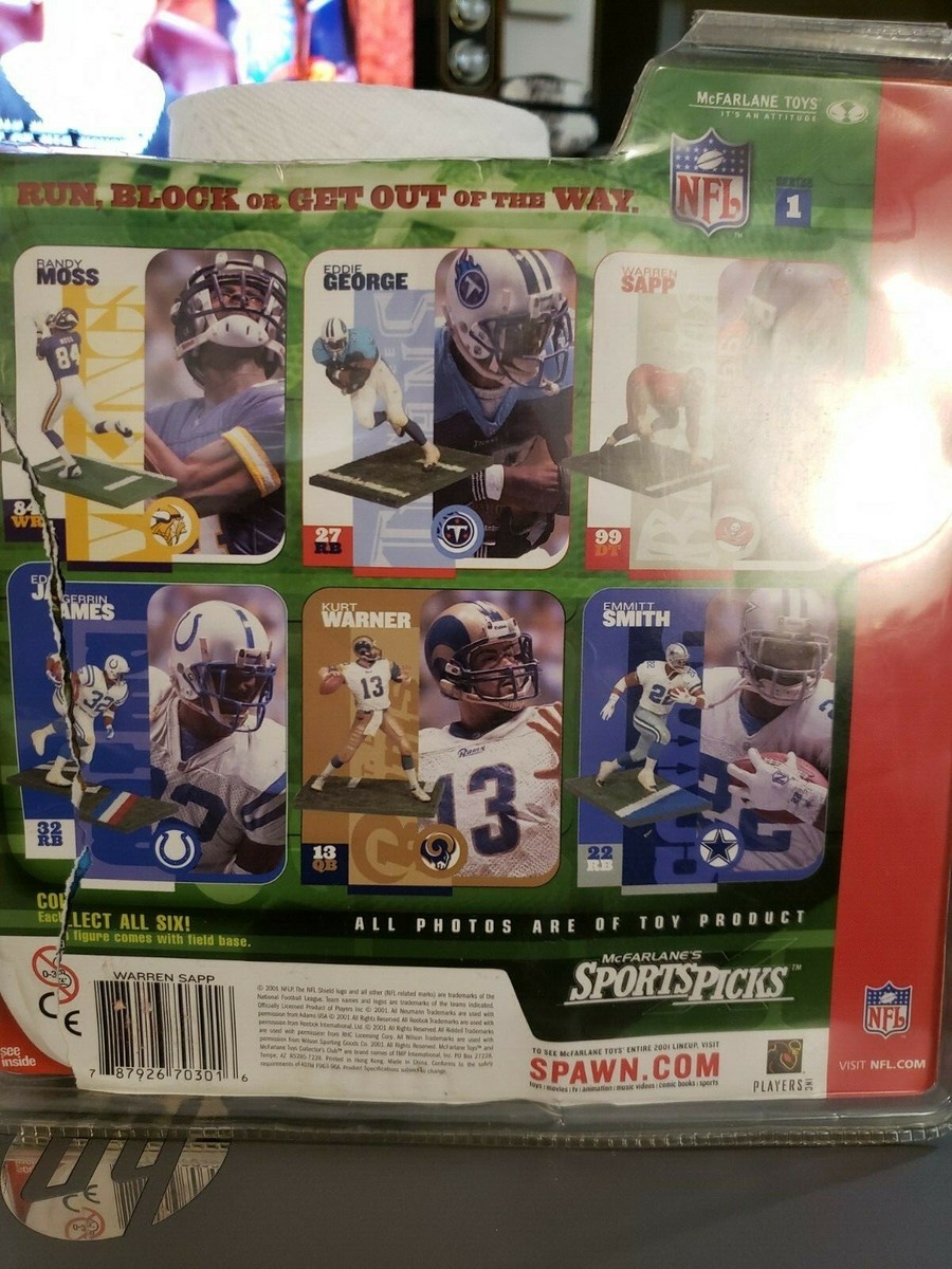 2001 McFarlane Football Series 1 #40 Warren Sapp Red Dirty