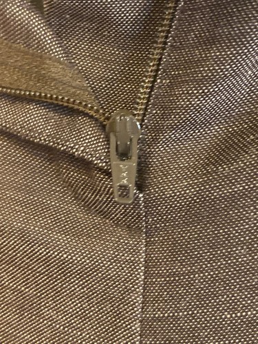 90's Ann Taylor LOFT Women's Brown Silk Pantsuit Jacket & Trousers Size 8 - Picture 11 of 13