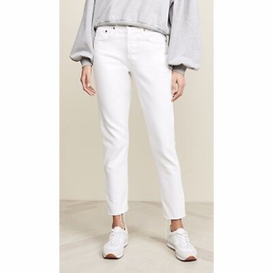 Levis Sz 27 White 501 Jeans Button Fly High Rise Big E Tag Cotton Crop Raw Hem | eBay