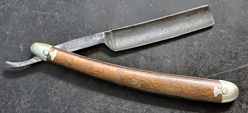 Navaja recta vintage Vom Cleff & Co NY Alemania Diamondine - Imagen 1 de 9