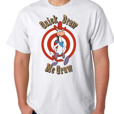 Quick Draw McGraw cartoon white UNISEX T-shirt All sizes S-5XL XB642