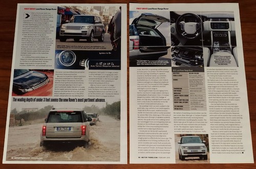 RANGE ROVER LAND ROVER MAGAZINE ARTICLE MOTOR TREND FIRST DRIVE SURVIVALIST - Picture 2 of 3