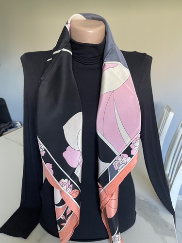Foulard/ Scarf / Chale en soie 100 % hand rolled★46g ★Silk SCARF schal - Imagen 4 de 6