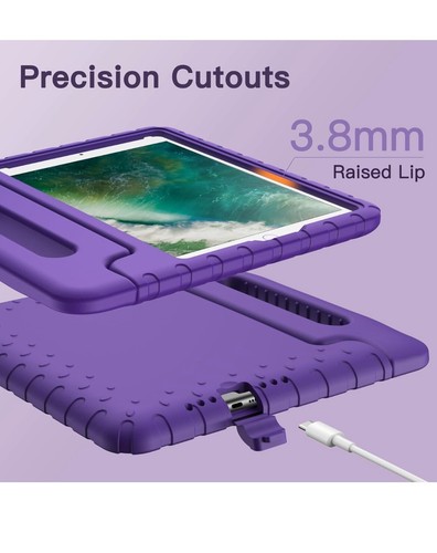 JETech Kids Case iPad 9.7 Inch (6th/5th Generation 2018/2017) Lightweight Purple - Bild 3 von 7