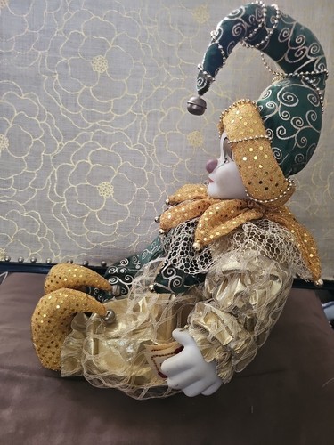 NEU MIT ZERTIFIKAT SAMMLERWAHL PORZELLAN HANDBEMALT CLOWN 22 ZOLL PUPPE - Bild 7 von 11