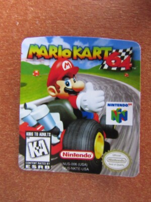 High quality sticker for Mario Kart 64 - Replacement Labels (N64) | eBay