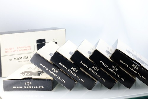 Mamiya C Single Exposure Back Attachment + 6pcs Plate Older Type J Model 2 - Imagen 3 de 6