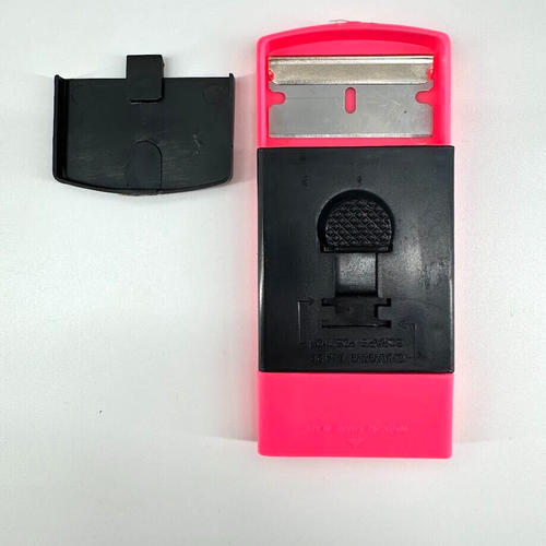 Vintage Etui von (70) ForgeTuff heiße Farbe Neon Kunststoff Sicherheitsschaber mit Rasierklinge - Bild 5 von 13