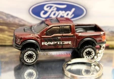 Custom Key Chain '17 Ford F-150 Raptor off-road burgundy
