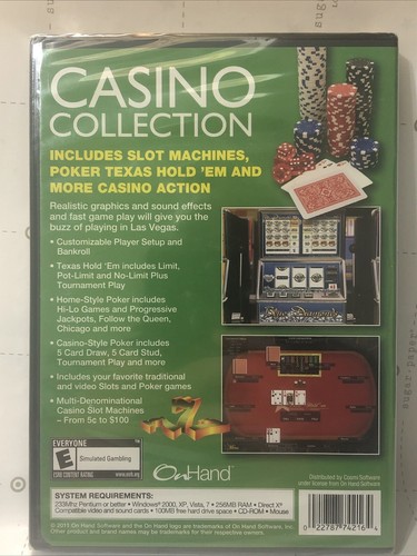 2011 Casino Collection PC CD-ROM VG E-Everyone 5 Varities Of Casino Action - Picture 2 of 2