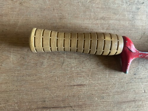 Fishing Pole Handle Holder Vintage Unbranded Rubber Grip w/Metal 10" Long 6 oz - Picture 18 of 24