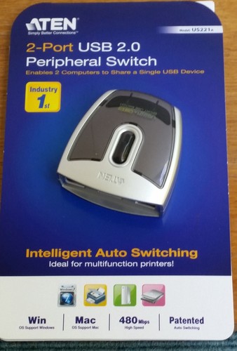 2-Port USB 2.0 Peripheral Switch US221A von ATEN INTERNATIONAL in Taiwan& Canada - Bild 2 von 15