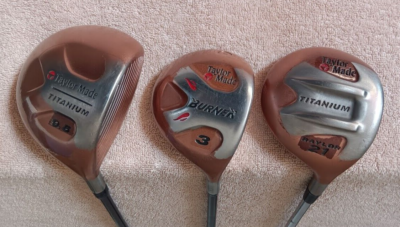 TZ GOLF - TaylorMade Burner Bubble Ti Driver, 3 & Rayler 5 Woods