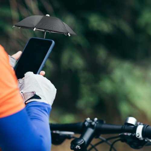 Mini Sun Umbrella For Cell Phone Outdoor Riding Sun Shade Phone Holder - Photo 12 sur 16