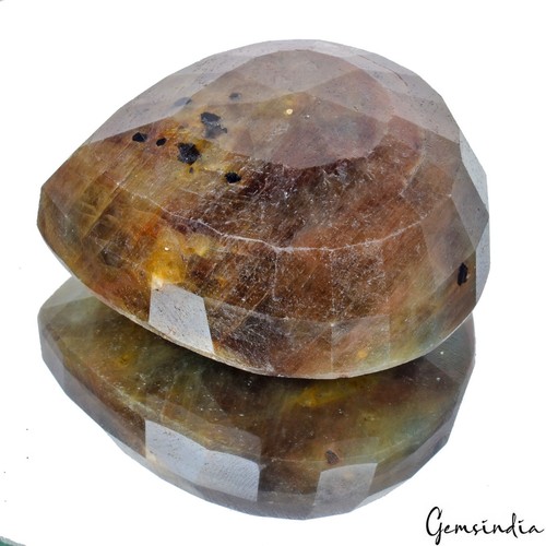 1080 kt natürlicher unbehandelter brauner Saphir Birne facettierte Erde abgebaut riesiger Edelstein - Bild 7 von 10