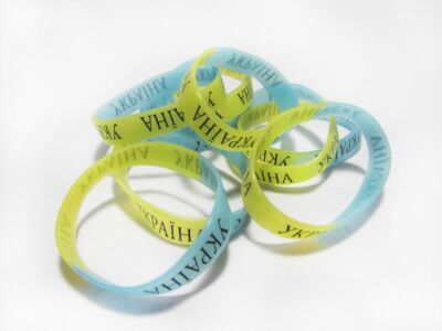 ukrainian wristband elastic ukraine silicone bracelet flag