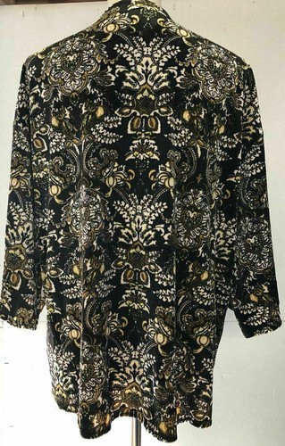 Volcom Womens Velvet Wallflower Long Sleeve Throw Vintage Cardigan Top Size L - Picture 6 of 8