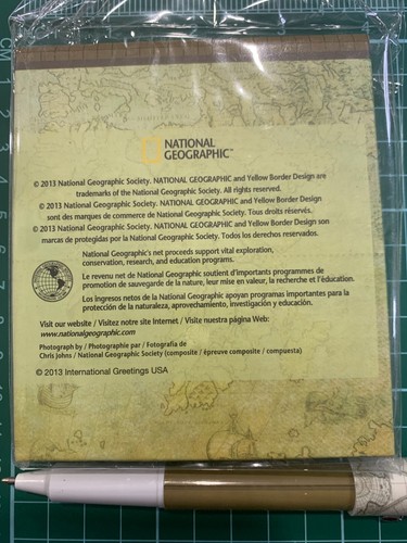 National Geographic 2013 Notepad and Pen - Picture 3 of 3