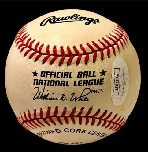 CURT FLOOD ST LOUIS CARDINALS AUTOGRAPHED SIGNED ONL BASEBALL JSA FULL LOA - Picture 3 of 5