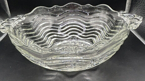 Elegant Glass Duncan Miller Caribbean Pattern 7.5" HANDLED BOWL Depression Era - Picture 3 of 4