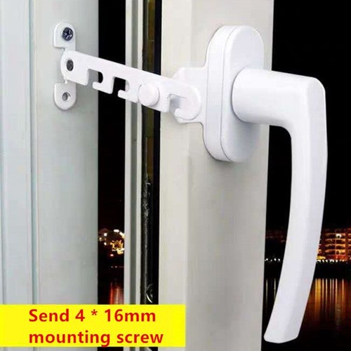 2pcs Set Tilt & Turn Window Restrictor Stay White Finish Child Safely Lock Catch - Afbeelding 1 van 5