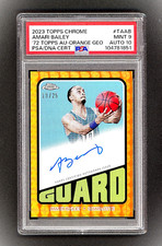 2023-24 Topps Chrome Amari Bailey (RC) Auto '72 Topps Orange Geometric /25 PSA 9