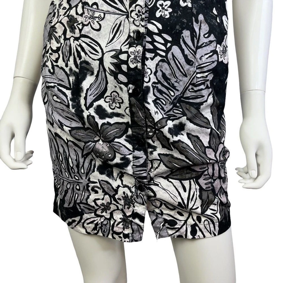 Vestido de Verano BCX Negro Floral Bodycon Talla Pequeña (H10170) Foto 3 de 4