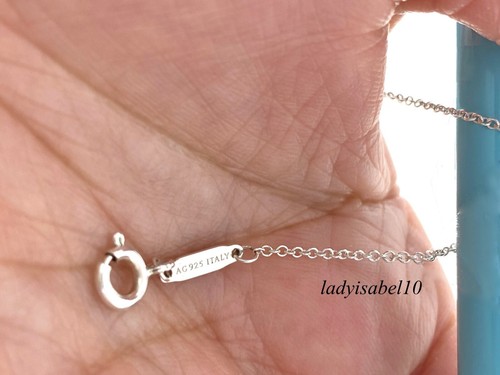 Auth. 18.25" Tiffany & Co T Smile Pendant Adjustible Necklace Silver w/Box & Bag - Picture 4 of 8