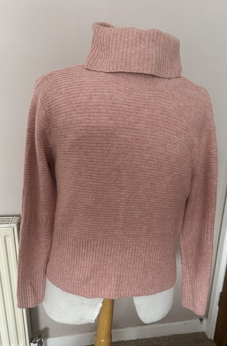 Miss Selfridge Petites Pink Roll Neck Jumper Size 8