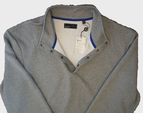 QUIETI Maglione Trapuntato Uomo 1/4 Zip Activewear XXL Grigio Nuovo con etichette - Foto 4 di 6