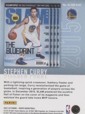 panini slam STEPHEN CURRY SSP 限定 激レア 2021-22 Panini NBA Hoops Stephen Curry SLAM!!! SSP HOLO