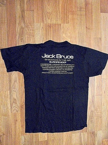 JACK BRUCE-SHADOWS IN THE AIR-EUROPE 2001 TOUR-OTTIME CONDIZIONI-T-SHIRT-LARGE - Foto 3 di 6
