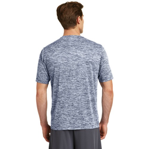 Sport-Tek ST390 Herren T-Shirt Posi Charge Electric Heather True Navy Größe Medium - Bild 2 von 3