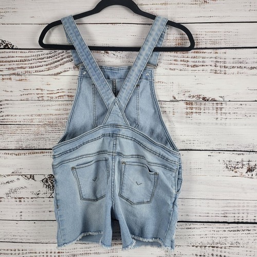 Hudson Overall Shorts 14 Mädchen leicht gewaschen roher Saum Taschen dehnbar Denim - Bild 7 von 12
