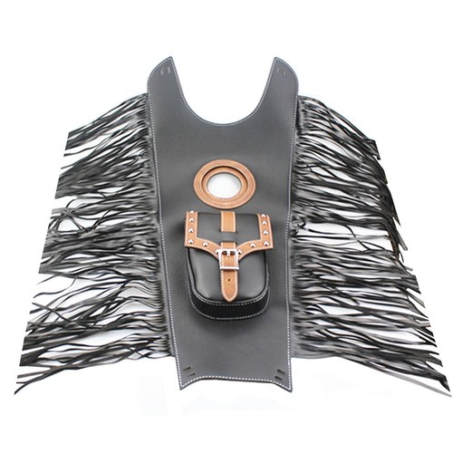 Motorcycle Fringed Fuel Tank Bag Gas Tank Pad Cover For Harley XL Honda Suzuki - Picture 7 of 7