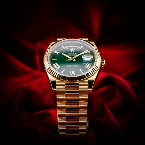 Rolex Day-Date 40mm 228238 Yellow Gold Green Dial Complete Set Box & Papers - Picture 3 of 21