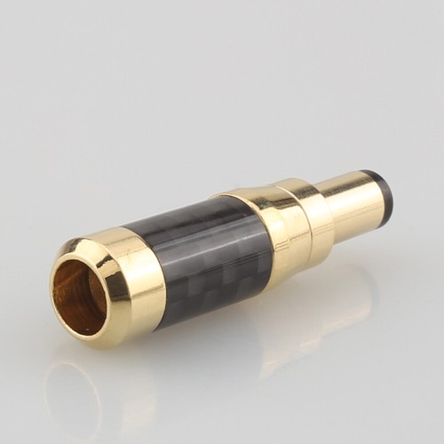 Carbon Fiber Case Gold Plated DC 2.1mm / 2.5mm DC Power Cable Connector Plug - Picture 7 of 8