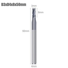 VHM Schaftfräser 4 Zähne Ø1-12mm HRC=60 CNC Vollhartmetall Fräser HPC Nano Blaue