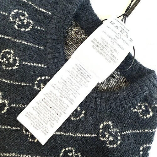 Gucci GG Gray Wool Dog Sweater Dog Wear Size L 50cm Unused F1 - Picture 9 of 9