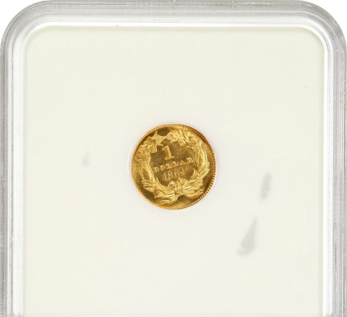 1884 Gold Dollar - Type 3 G$1 NGC MS67 (CAC) - Picture 4 of 4