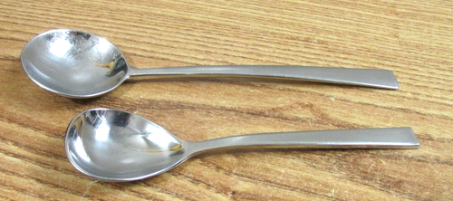 DANSK 18/10 LÖFFEL 2 STÜCK BESTECK RUND KOREA & FLACHE SPITZE ZUCKERLÖFFEL MODERN - Bild 2 von 7