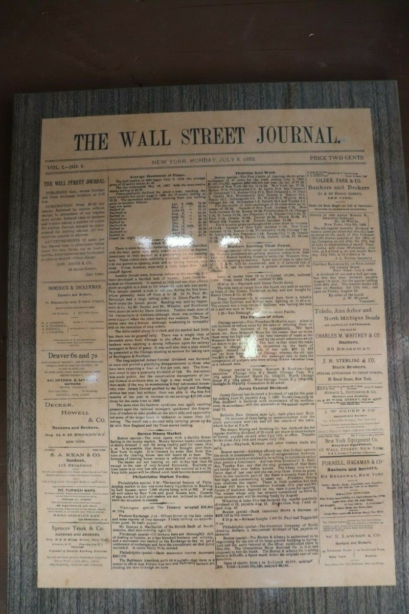 Wall street journal Vol. 1 Newspaper | eBay