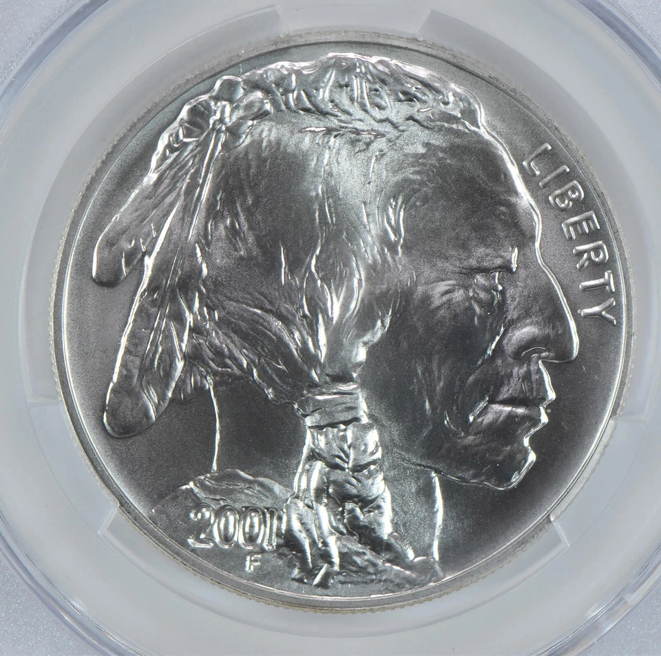 2001-D Buffalo Commemorative Silver Dollar MS70 CAC - Image 3 of 4
