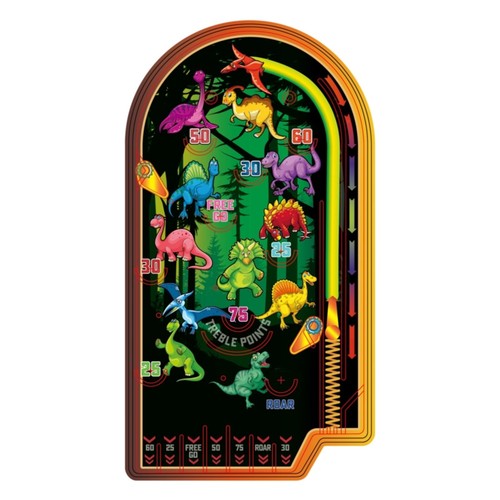 Dinosaur Pinball Kids Toy Fun Games Handheld Retro Spring Arcade No Batteries - Picture 3 of 8