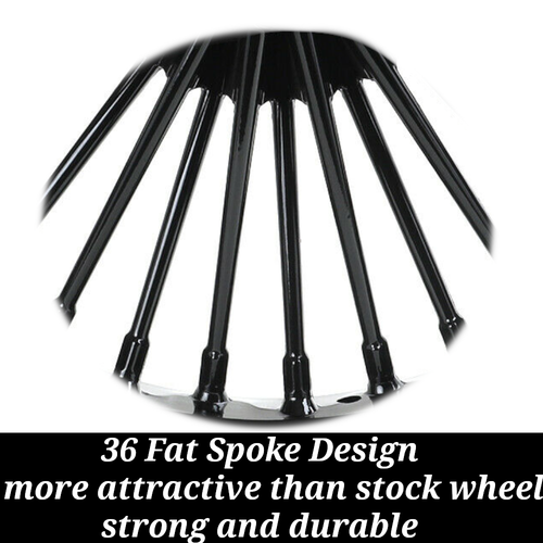 16x3.5 Fat Spoke Wheels for Harley Softail Heritage Classic Fatboy FLSTC FLSTF - Picture 6 of 10