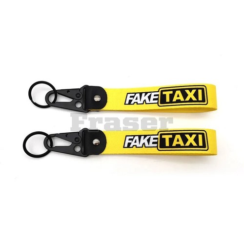 Fake Taxi JDM Keyring Lanyard Strap Racing Drift Car Motorcycle Keychain Gift AU - Picture 3 of 8