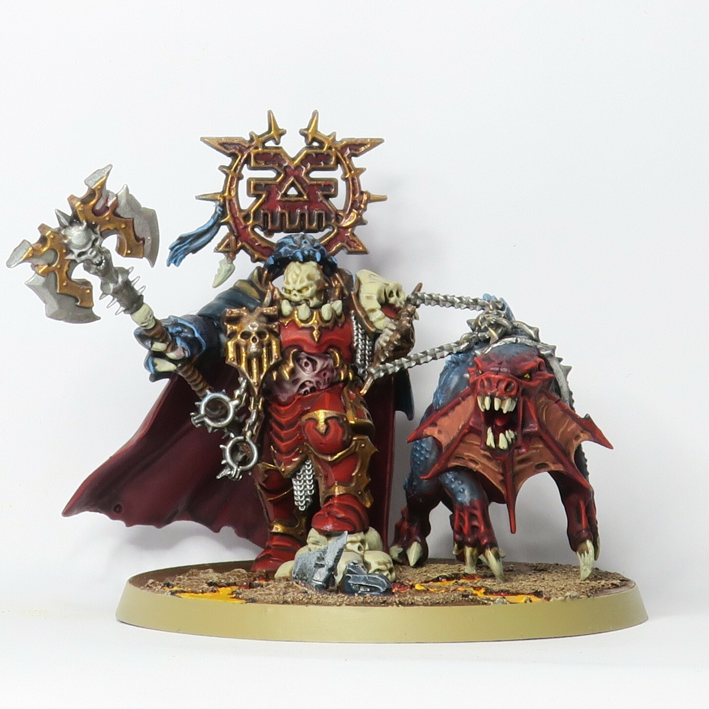 Warhammer Age Of Sigmar Mighty Lord Of Khorne Painted to high standard Warhammer Age Of Sigmar Mighty Lord Of Khorne Painted to high standard