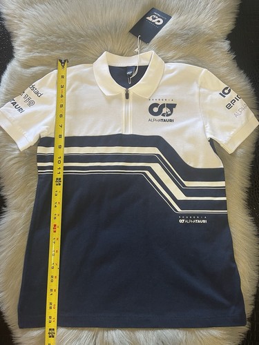 Scuderia AlphaTauri F1 Women's Team Polo Shirt Navy & White Size Small NEW - Picture 13 of 15