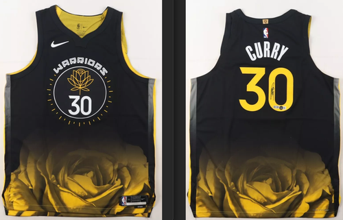Stephen Curry Signed Warriors Nike ADV City Authentic Jersey Auto BAS Beckett