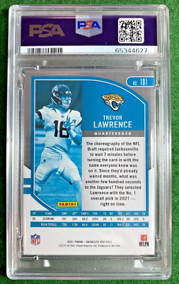 F-101 OVAL SECRET オーバル PSA9 SEC 2021 Absolute #101 RC SPA 9 Blue Foil #'ed 4/50 Trevor Lawrence